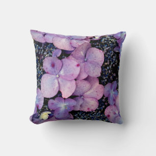 Purple Hydrangea Flowers-SQUARE PILLOW