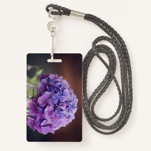 Purple Hydrangea in Mason Jar Photograph Badge