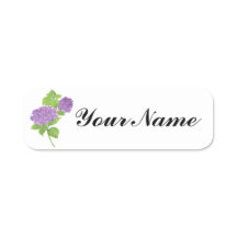Purple Hydrangea Name Tag