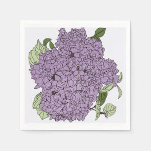 Purple hydrangea  napkin