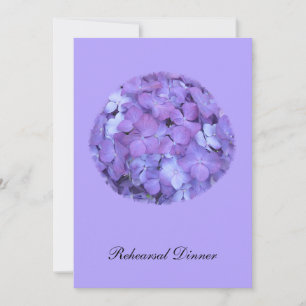 Purple Hydrangea Rehearsal Dinner Invite