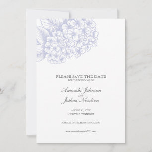 Purple Hydrangea Save the Date