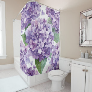 Purple Hydrangea Watercolor Floral Lavender Bloom 