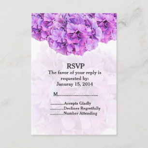 Purple hydrangea wedding RSVP hydrangea4