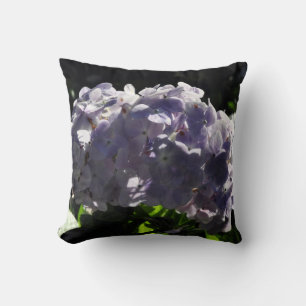 Purple Hydrangeas Flowers Throw Pillow
