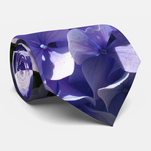 Purple Hydrangeas Tie (Rolled)