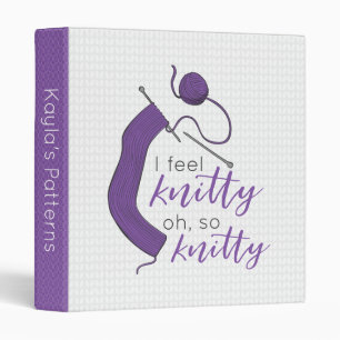 Purple I Feel Knitty, Oh So Knitty Binder