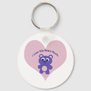 Purple I love you Beary Much! Keychain