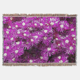 Purple Ice Cap Abstract Throw Blanket