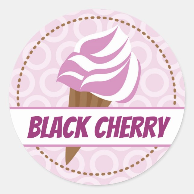 Purple Ice Cream Circle Label (Front)