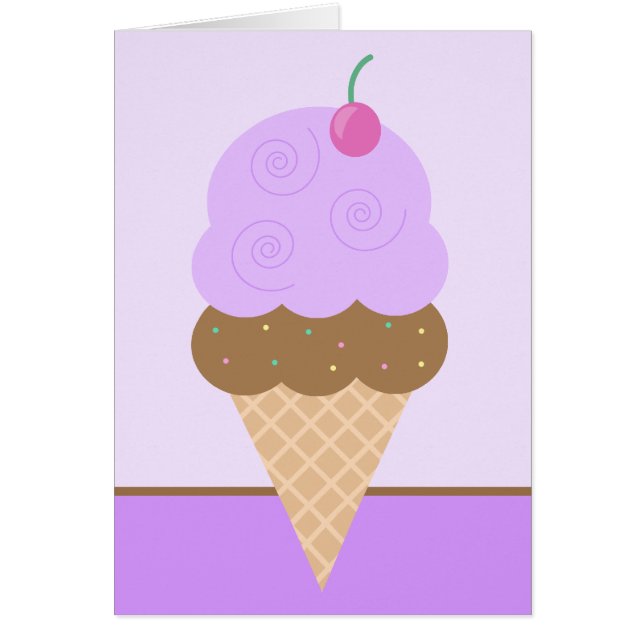 Purple Ice Cream Cone (Front)