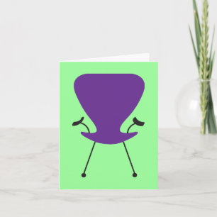 Purple-icious Retro Chair All-Purpose Note Card