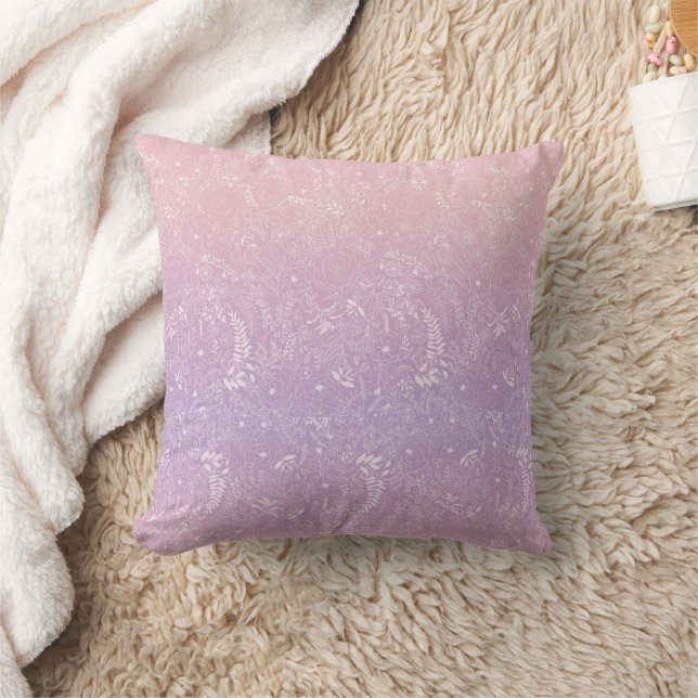 purple icy wind  throw pillow (Blanket)