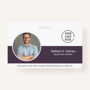 Purple ID   Employee Photo ID Company Security Badge