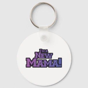 Purple I'm a New Mama Tshirts and Gifts Keychain