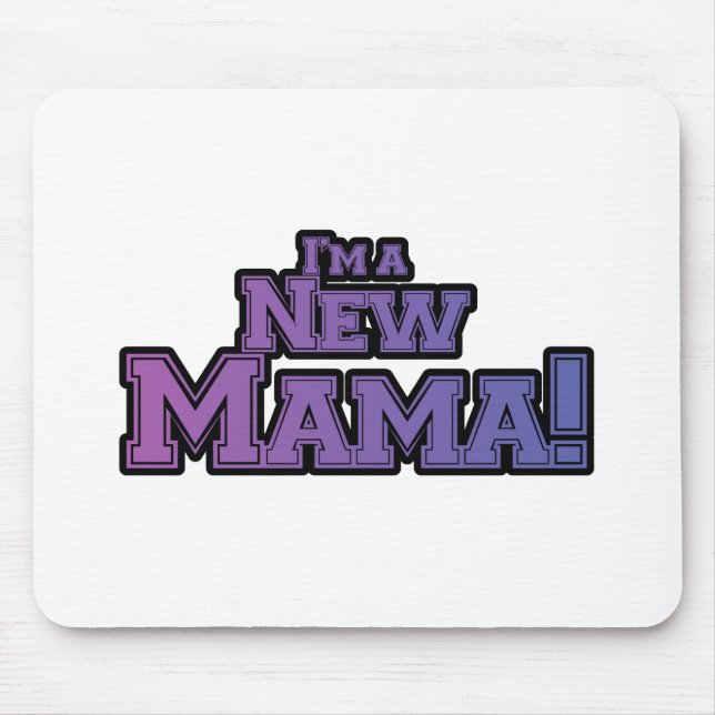 Purple I'm a New Mama Tshirts and Gifts Mouse Pad (Front)