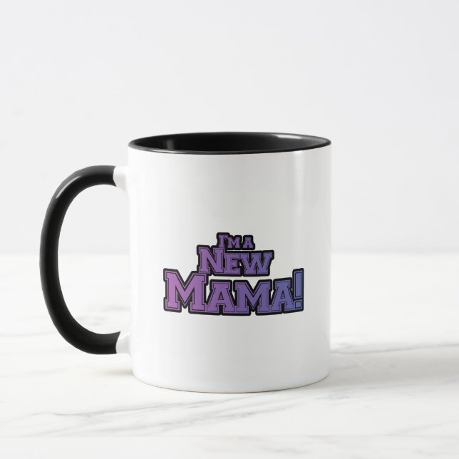 Purple I'm a New Mama Tshirts and Gifts Mug (Left)