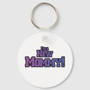 Purple I'm A New  Mommy Tshirts and Gifts Keychain