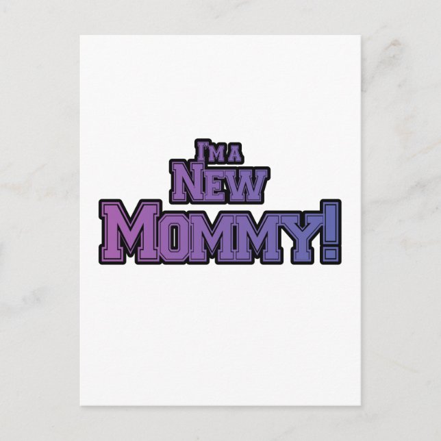 Purple I'm A New  Mommy Tshirts and Gifts Postcard (Front)