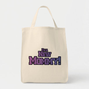 Purple I'm A New Mommy Tshirts and Gifts Tote Bag