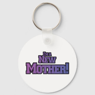 Purple I'm a New Mother Tshirts and Gifts Keychain