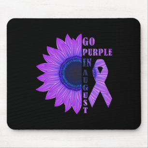 Purple In August Overdose Awareness Month Sunflowe Mouse Pad
