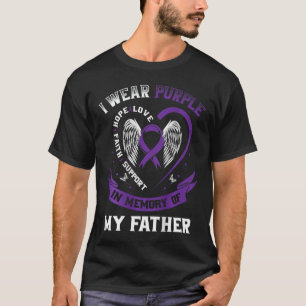 Purple In Memory Of Father Dad Pancreatic Cancer B T-Shirt