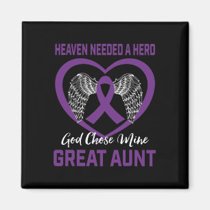 Purple In Memory Of Great Aunt Pancreatic Cancer A Magnet