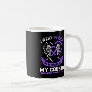 Purple In Memory of my Cousin Drug Overdose Awaren Coffee Mug