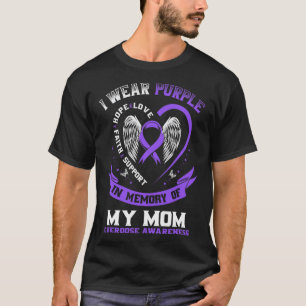 Purple In Memory Of My Mom Drug Overdose Awareness T-Shirt