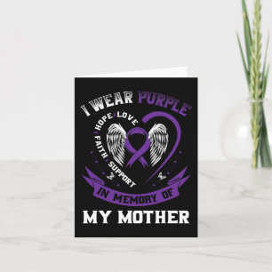 Purple In Memory Of My Mom Mother Epilepsy Awarene Card