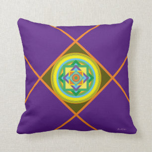 Purple, ''Indian Summer'' Throw Pillow
