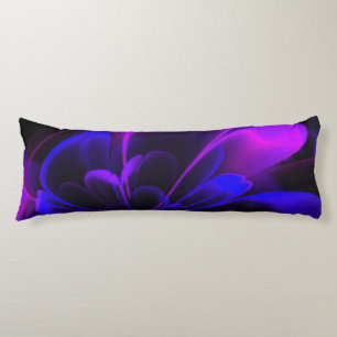 Purple Indigo Stylized Flower Half Corolla Body Pillow
