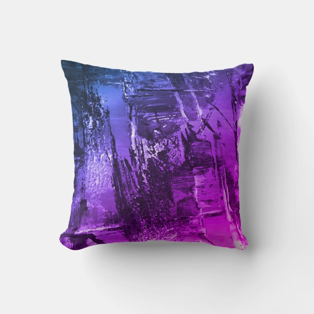 Purple Industrial Throw Pillow (Front)