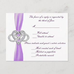 Purple Infinity Heart Response Card