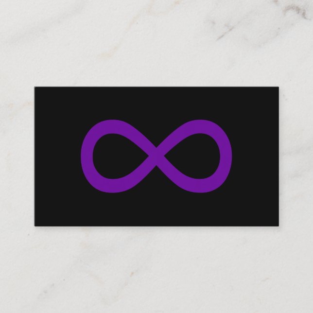 Purple Infinity Symbol Business Card (Front)