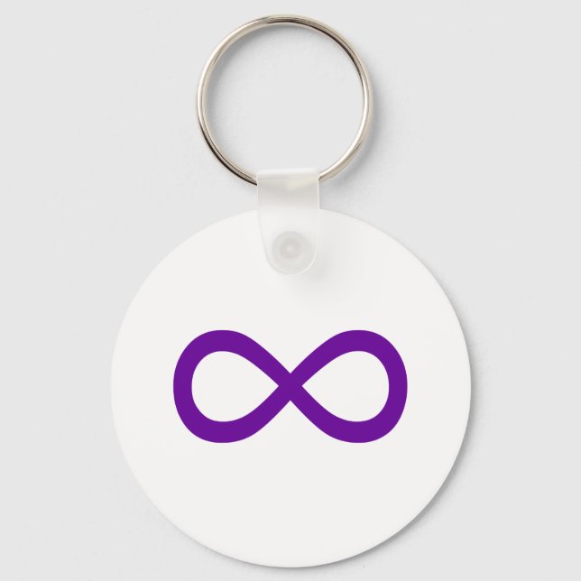 Purple Infinity Symbol Keychain (Front)