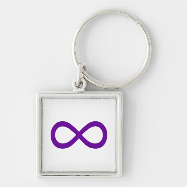 Purple Infinity Symbol Keychain (Front)