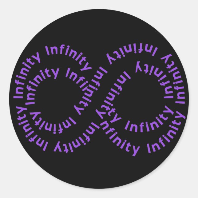 Purple Infinity Symbol Sticker (Front)