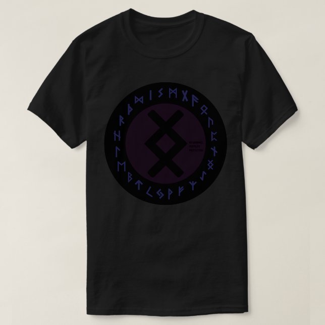 Purple Inguz Futhark Rune Symbol T-Shirt (Design Front)