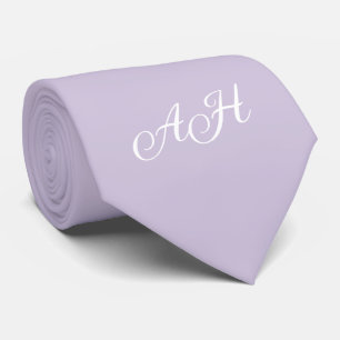 Purple Initial Groomsmen Monogram Monogrammed  Tie