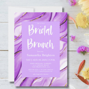 Purple Ink Bridal Brunch Invitation