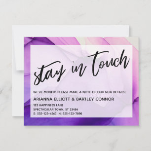 Purple Inks Stay in Touch Moving Announcement