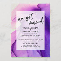 Purple Inks We Got Married Reception-Only