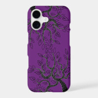 Purple iPhone Case Art Tree - Your Colour