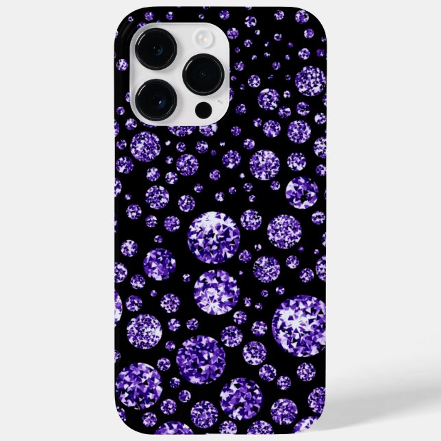 PURPLE IRIDESCENT DIAMOND LOOK Case-Mate iPhone CASE (Back)