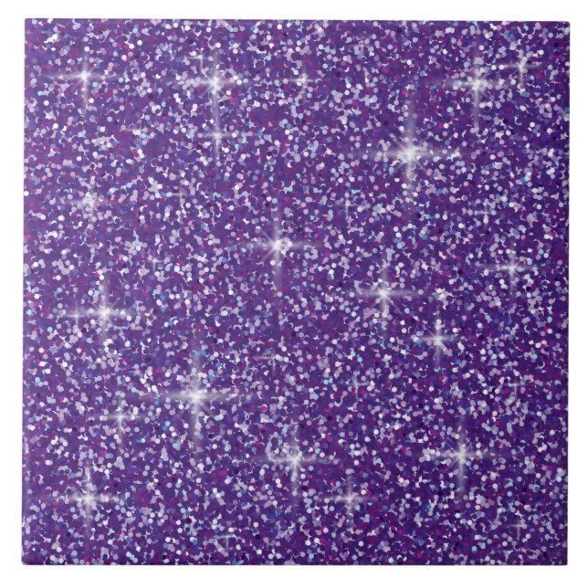 Purple iridescent glitter tile (Front)