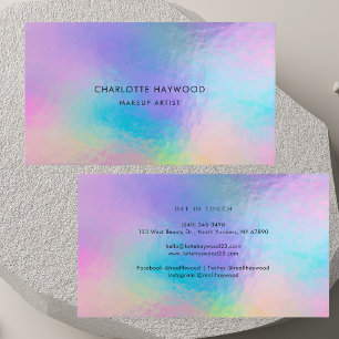 Purple Iridescent Modern Business Card