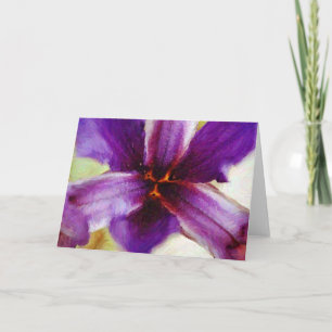 Purple Iris Abstract Impression Art Card