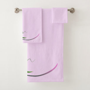 Purple Iris Bath Towel Set